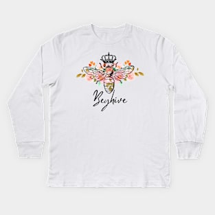 Beyoncé Beyhive Queen Bee flower Kids Long Sleeve T-Shirt